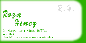 roza hincz business card